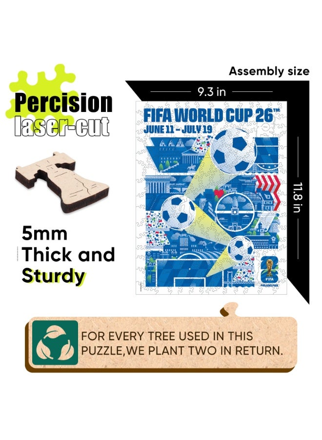FIFA World Cup FIFA Official Licensed World Cup 2026 Host City Philadelphia Wooden Jigsaw Puzzle 200 Pieces - Image 4